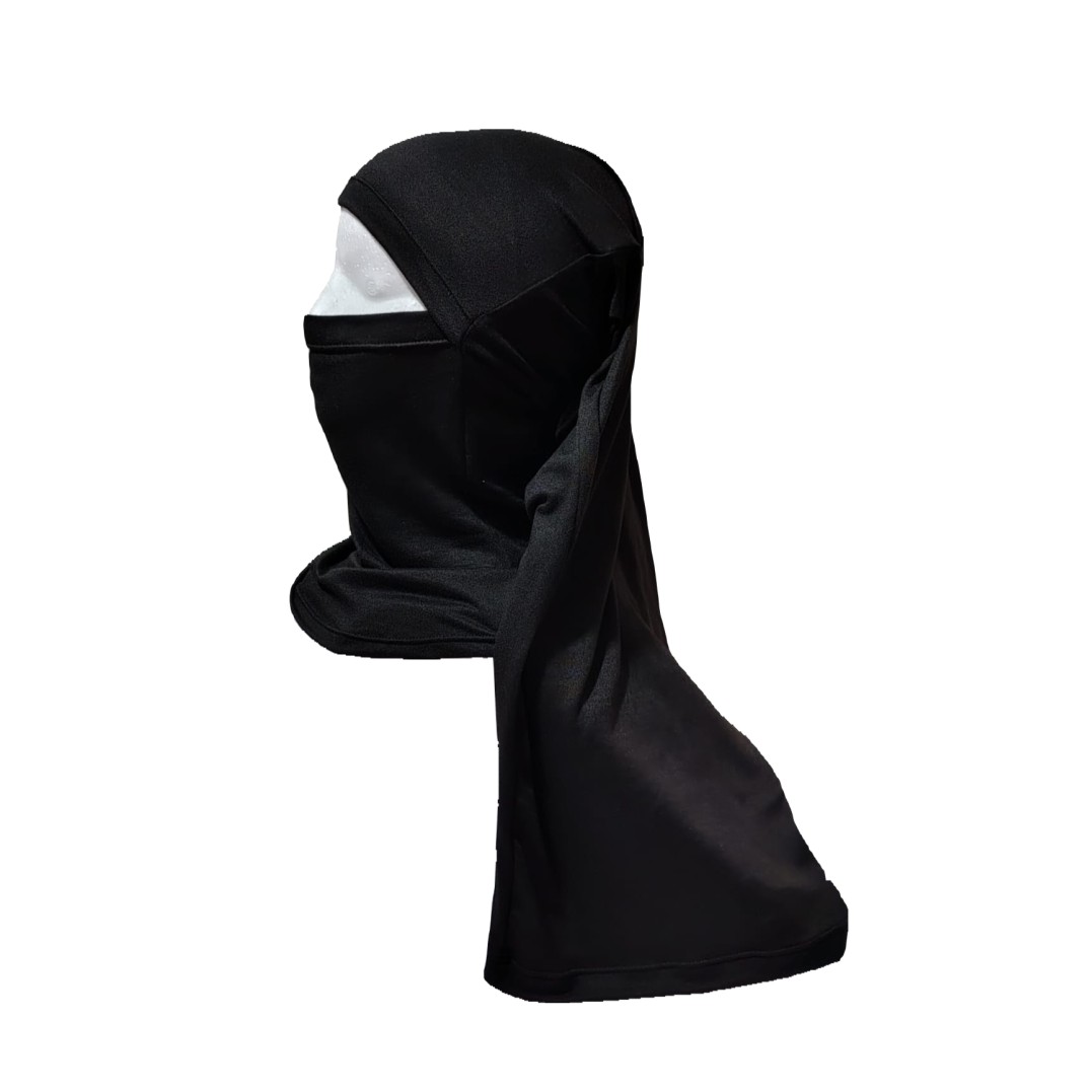 Monja Negra 1 Metro de Largo – Hiyab Completo Protector de Cabello