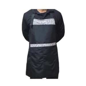 Delantal Drill o Antifluido Negro con Franja