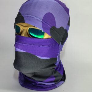 Balaclava Pasamontañas Sublimada en Polilicra Eclipse Púrpura